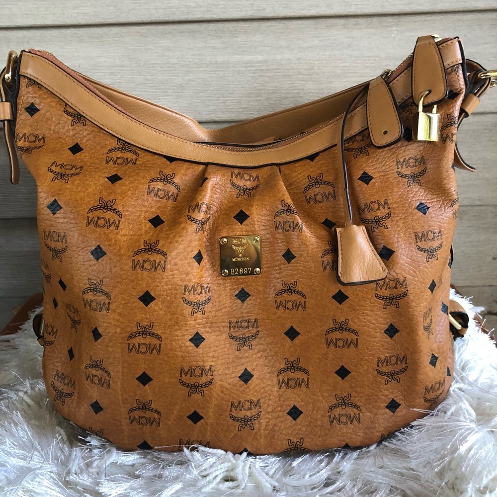 💖SOLD   Authentic MCM Hobo Bag in cognac Monogram